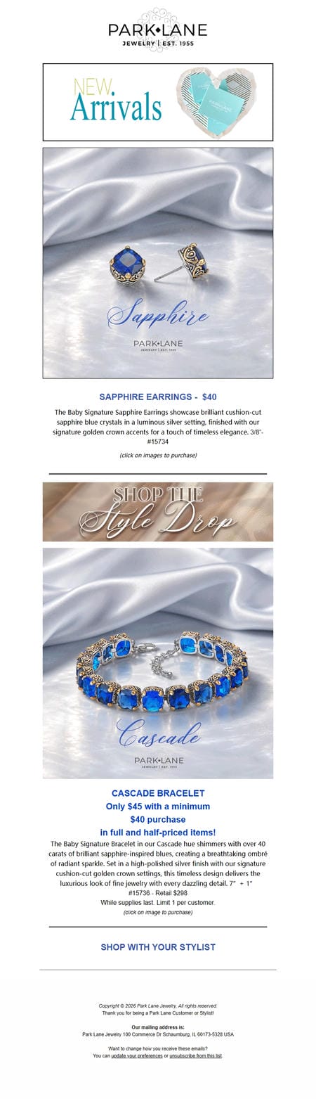 邮件模板创意 Park Lane Jewelry 204