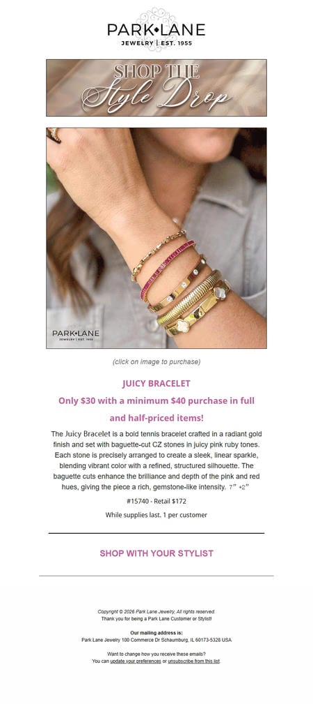 邮件模板创意 Park Lane Jewelry 205