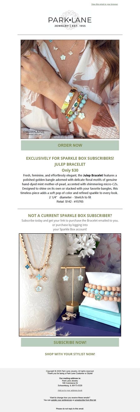 邮件模板创意 Park Lane Jewelry 207