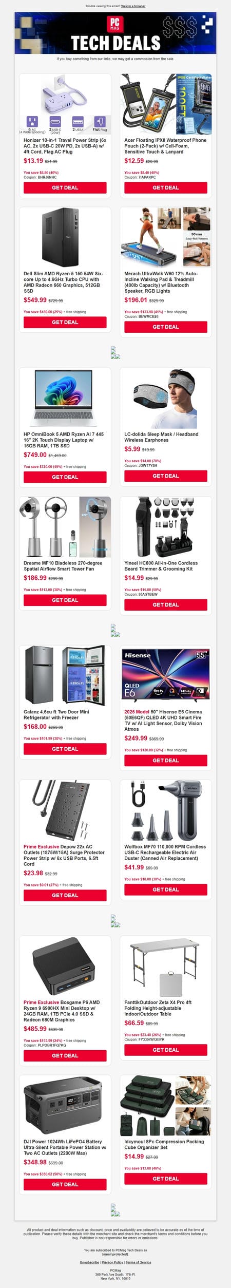 邮件模板创意 Pcmag Tech Deals 391