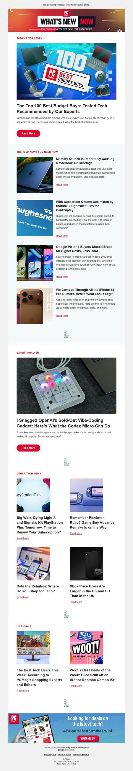 邮件模板创意 Pcmag Whats New Now 298
