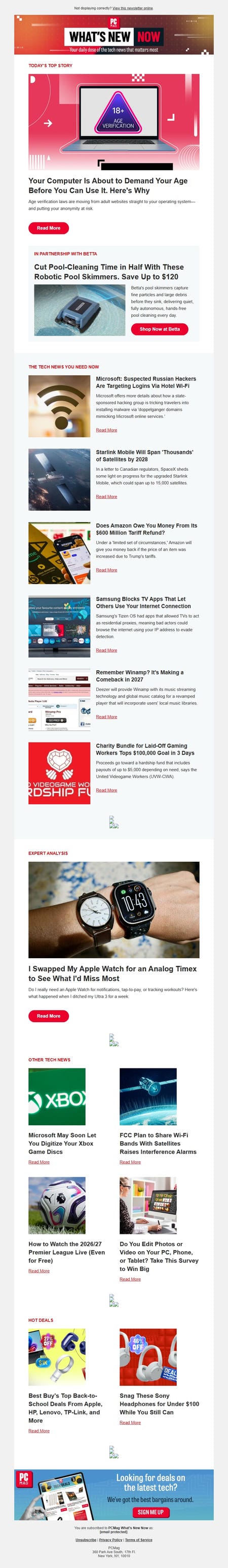 邮件模板创意 Pcmag Whats New Now 299