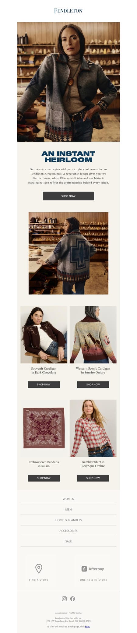 邮件模板创意 Pendleton Woolen Mills 135