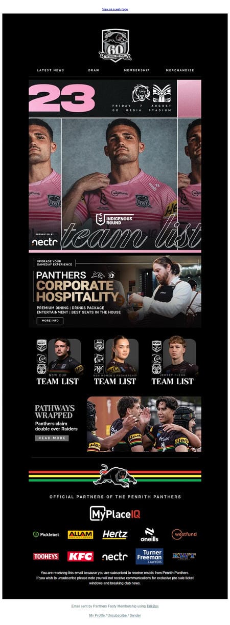 邮件模板创意 Penrith Panthers 113