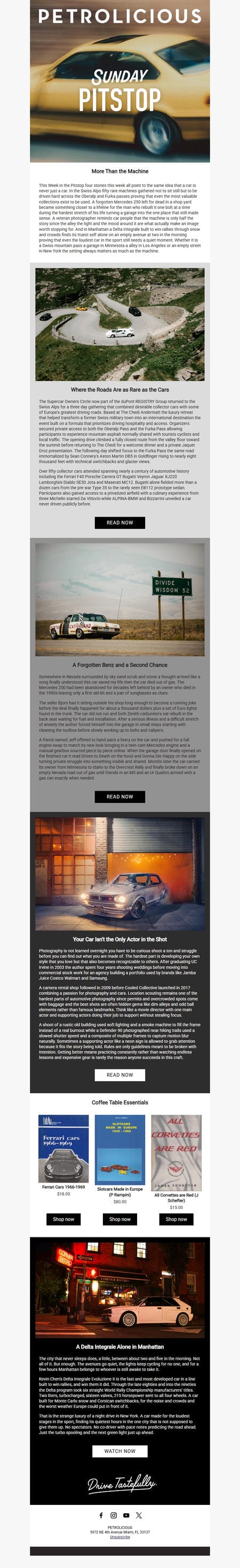邮件模板创意 Petrolicious 16