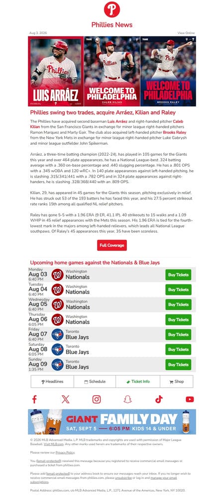 邮件模板创意 Philadelphia Phillies 36