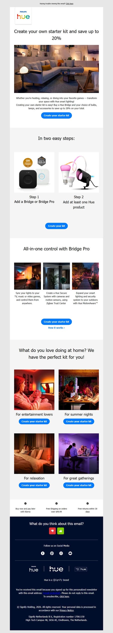 邮件模板创意 Philips Hue 10