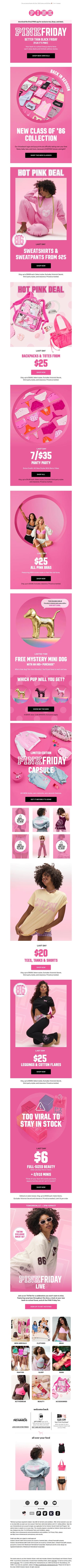 邮件模板创意 Pink Friday Exclusives 5
