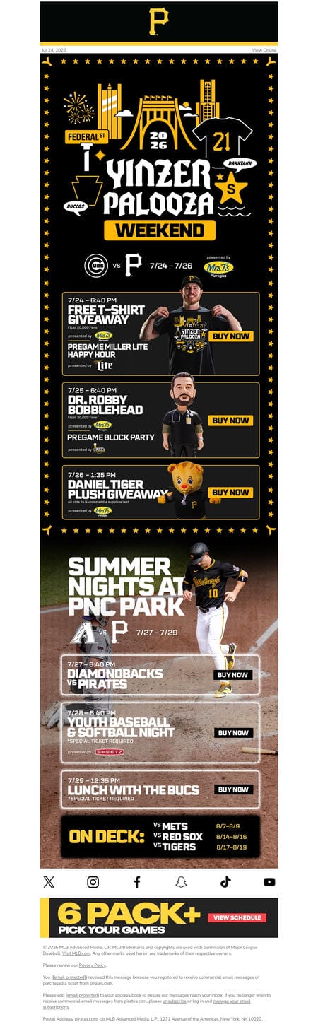 邮件模板创意 Pittsburgh Pirates 63