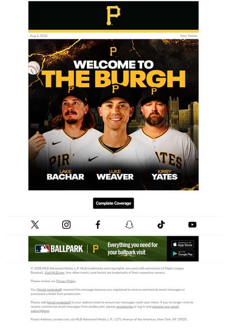 邮件模板创意 Pittsburgh Pirates 64