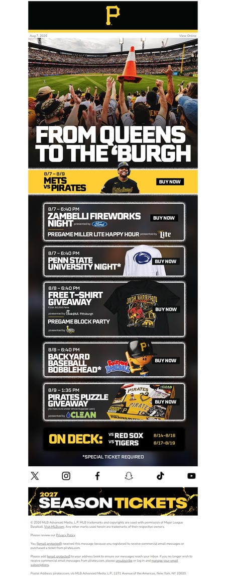 邮件模板创意 Pittsburgh Pirates 67
