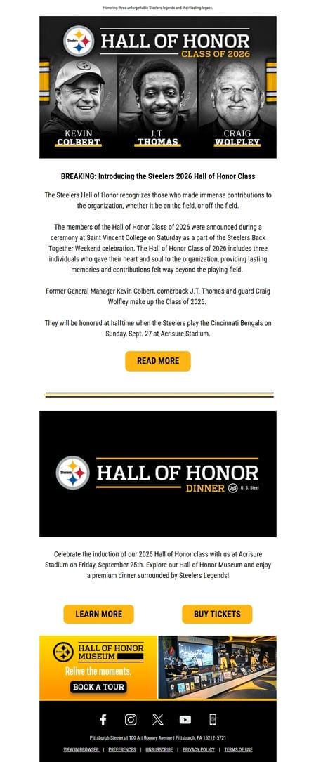 邮件模板创意 Pittsburgh Steelers 99
