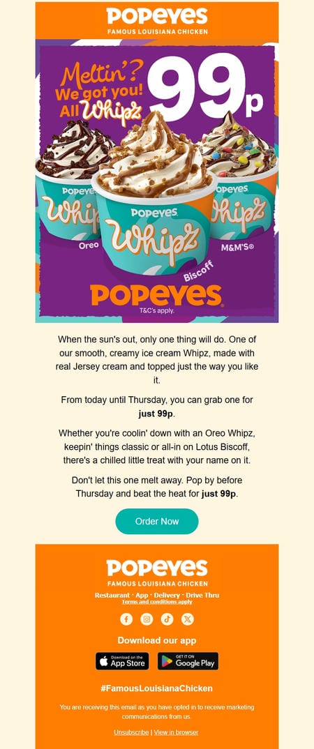 邮件模板创意 Popeyes Louisiana Chicken Uk 112