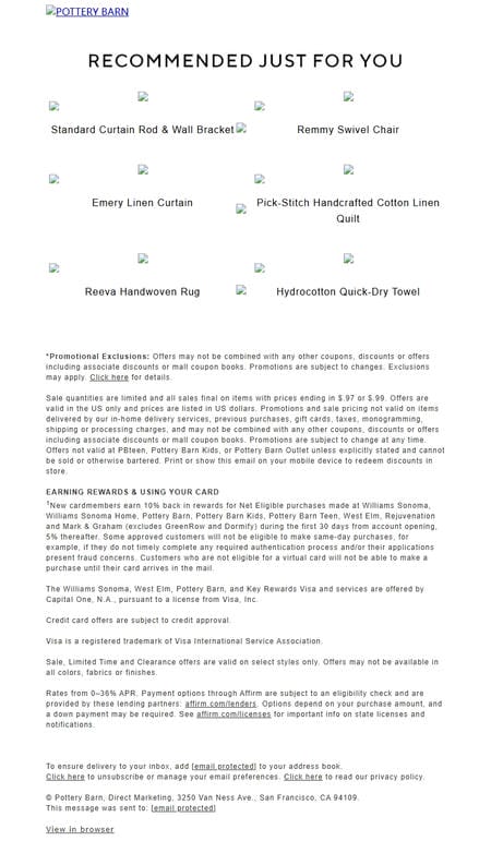 邮件模板创意 Pottery Barn Design Services 22