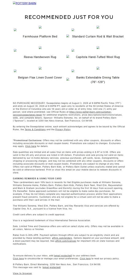 邮件模板创意 Pottery Barn Design Services 26