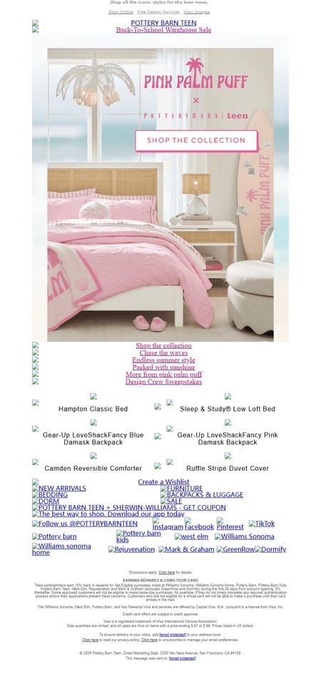 邮件模板创意 Pottery Barn Teen 107