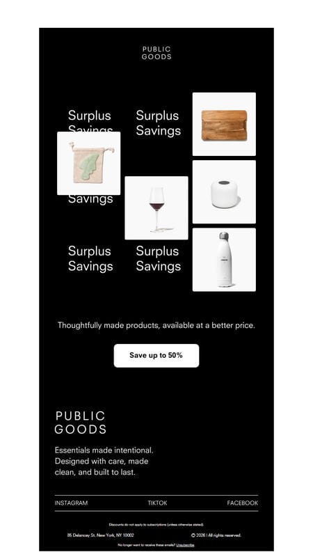 邮件模板创意 Public Goods 212