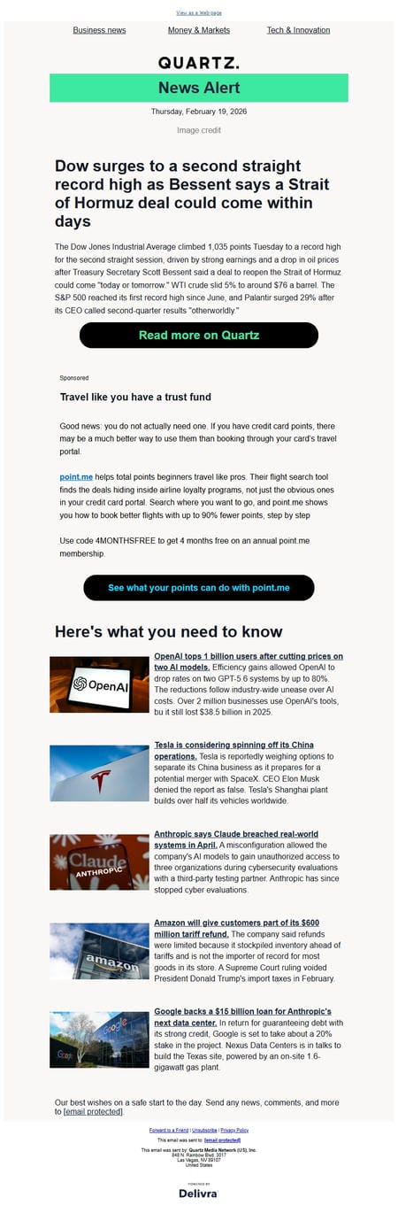 邮件模板创意 Quartz News 54