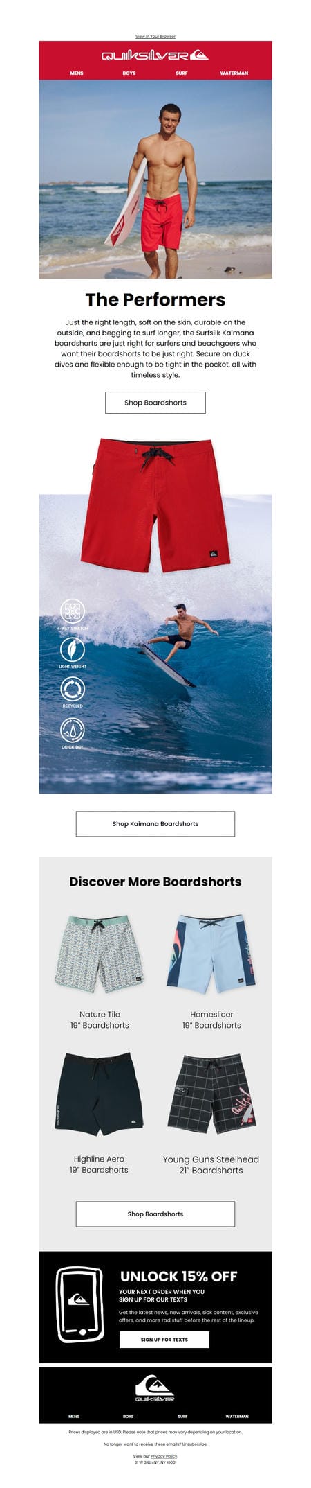 邮件模板创意 Quiksilver 364