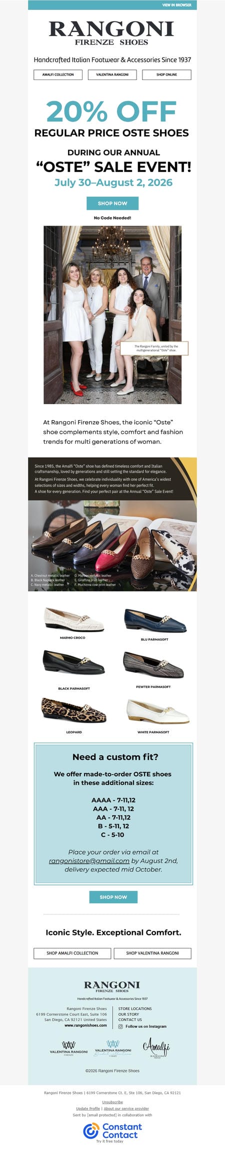 邮件模板创意 Rangoni Firenze Shoes 99