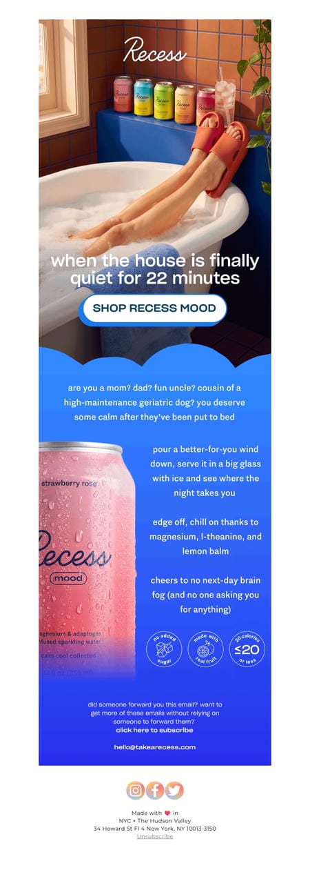 邮件模板创意 Recess 166