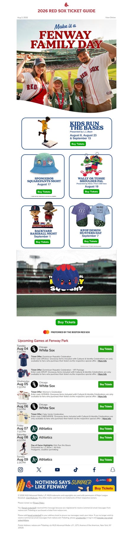 邮件模板创意 Red Sox Ticket Guide 17