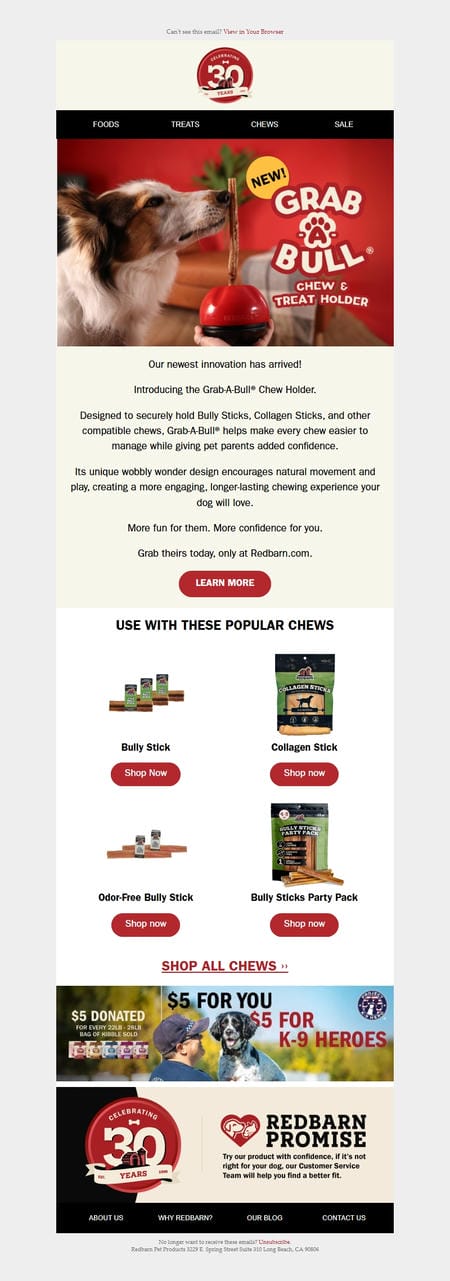 邮件模板创意 Redbarn Pet Products 26
