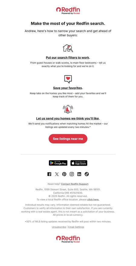 邮件模板创意 Redfin 383