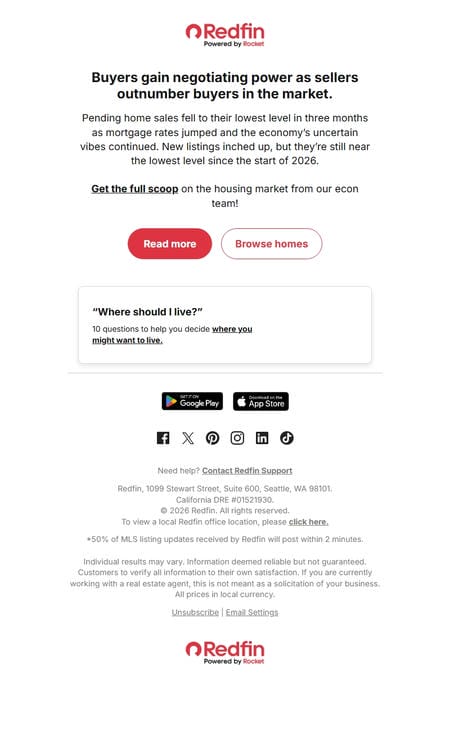 邮件模板创意 Redfin 385