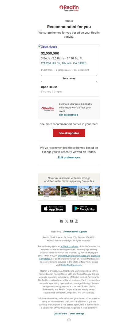 邮件模板创意 Redfin 387