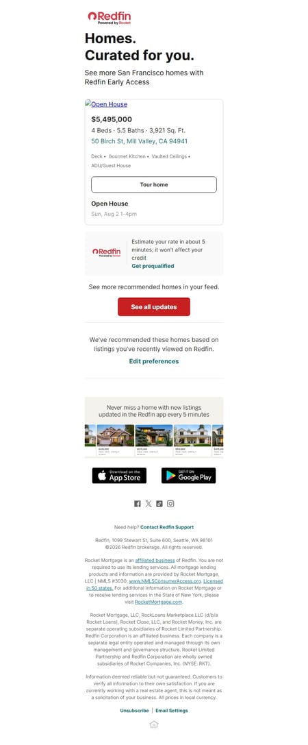 邮件模板创意 Redfin 393