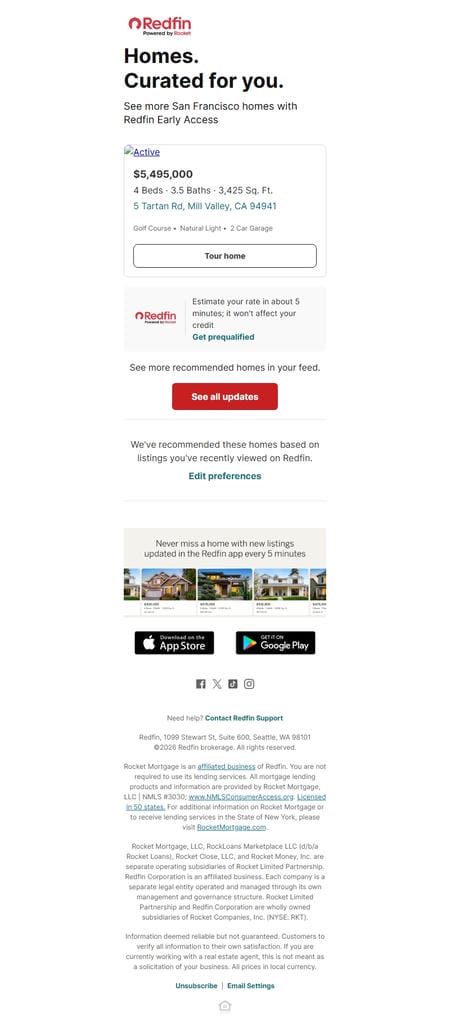 邮件模板创意 Redfin 395