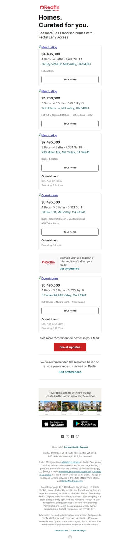 邮件模板创意 Redfin 396