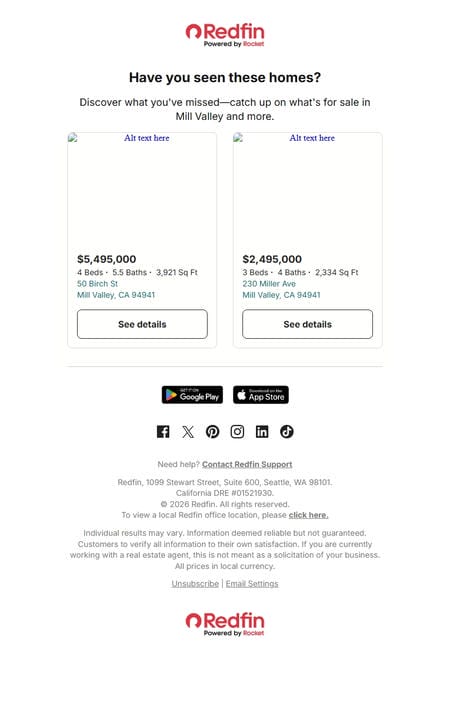 邮件模板创意 Redfin 398
