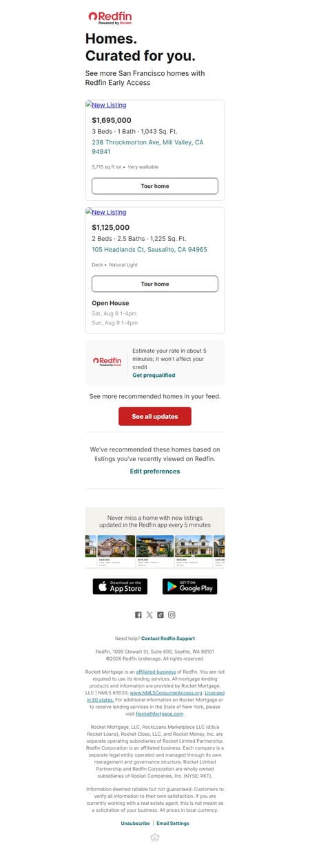 邮件模板创意 Redfin 399