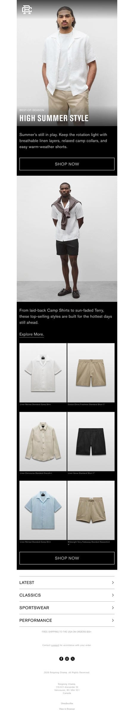 邮件模板创意 Reigning Champ 45