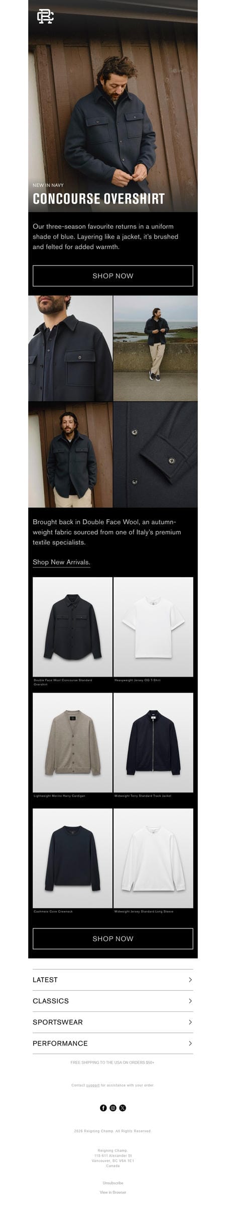 邮件模板创意 Reigning Champ 50
