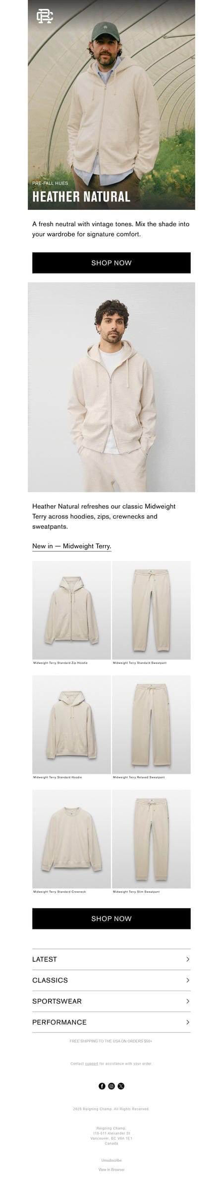 邮件模板创意 Reigning Champ 51