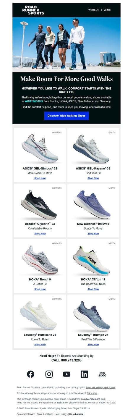邮件模板创意 Road Runner Sports 203
