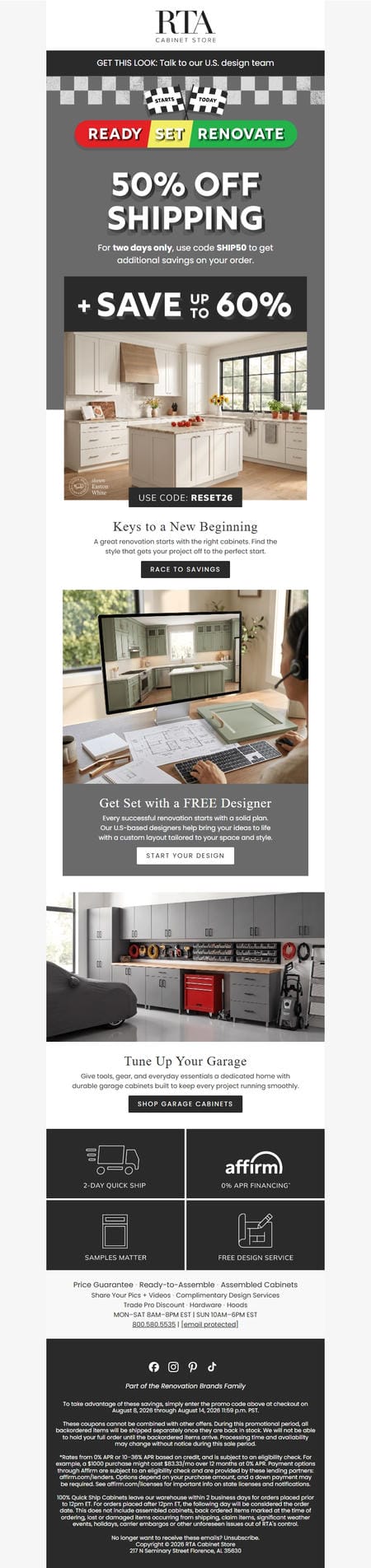 邮件模板创意 Rta Cabinet Store 244