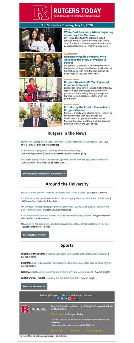 邮件模板创意 Rutgers Today 55