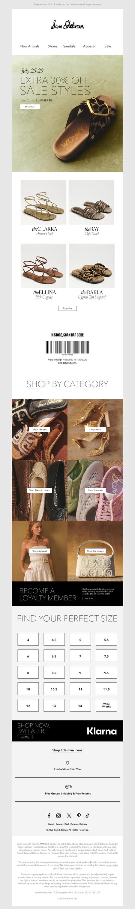 邮件模板创意 Sam Edelman 91