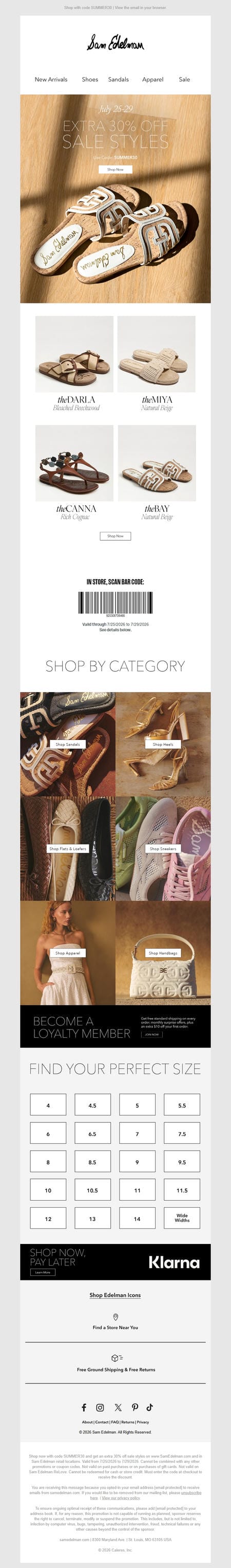 邮件模板创意 Sam Edelman 93