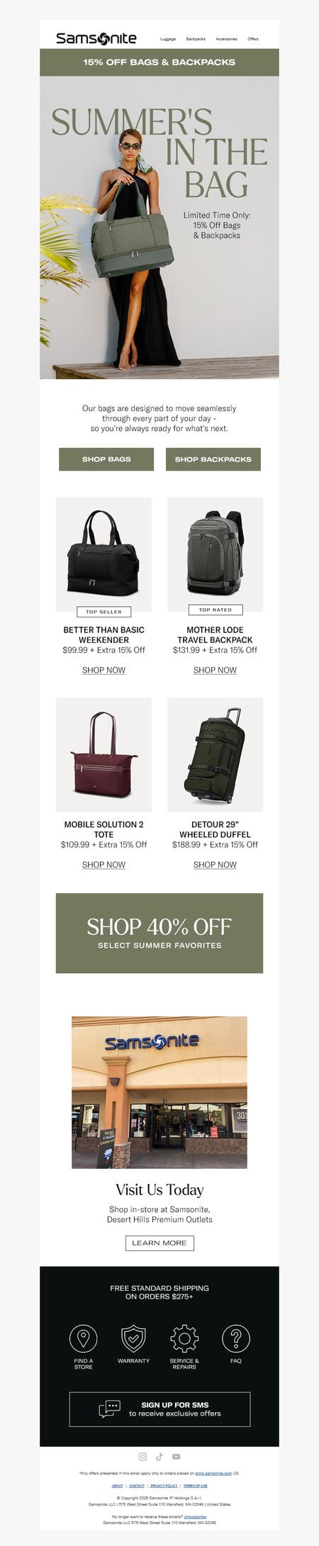 邮件模板创意 Samsonite 80