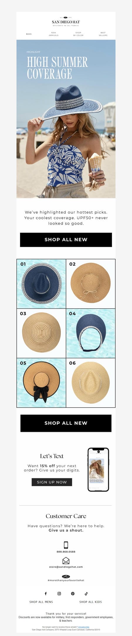 邮件模板创意 San Diego Hat Company 59