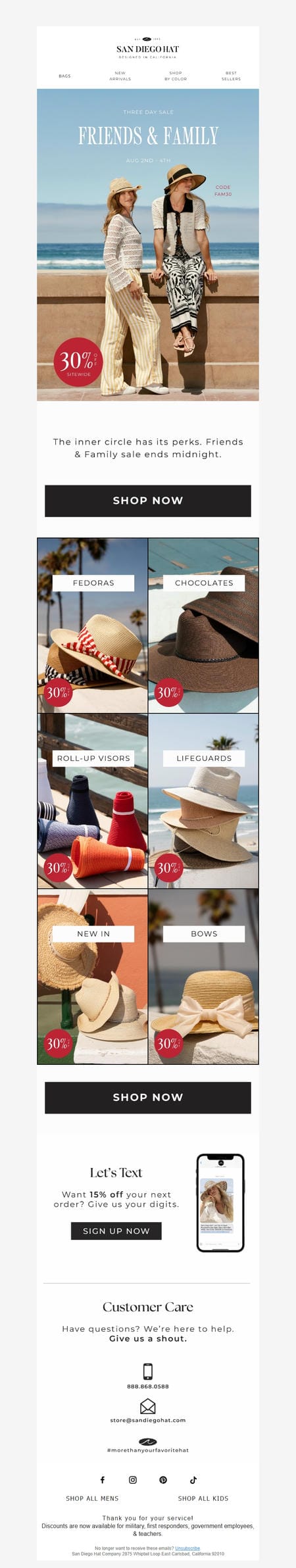 邮件模板创意 San Diego Hat Company 61
