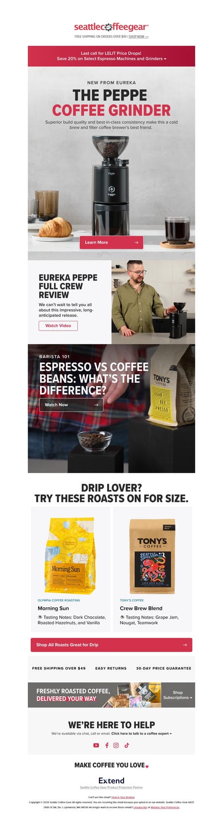 邮件模板创意 Seattle Coffee Gear 261