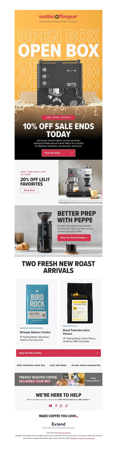 邮件模板创意 Seattle Coffee Gear 267
