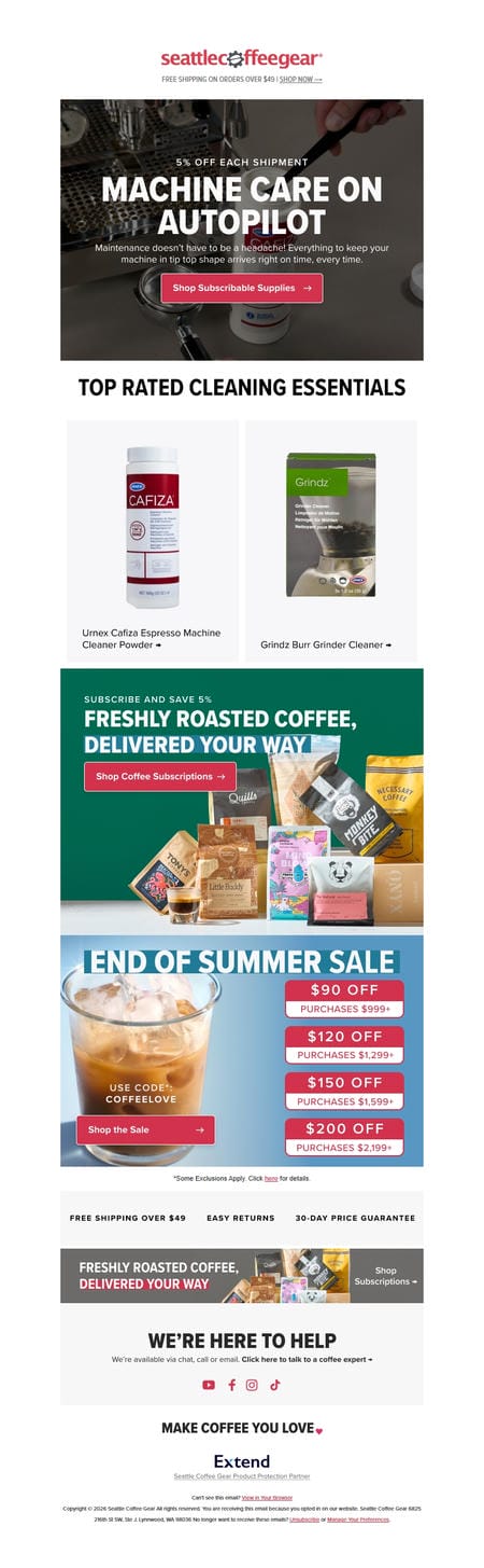 邮件模板创意 Seattle Coffee Gear 270
