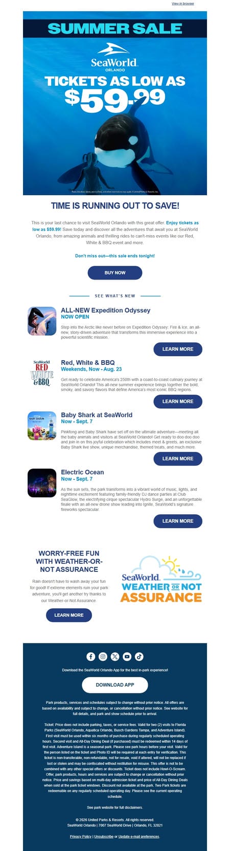 邮件模板创意 Seaworld Orlando 504